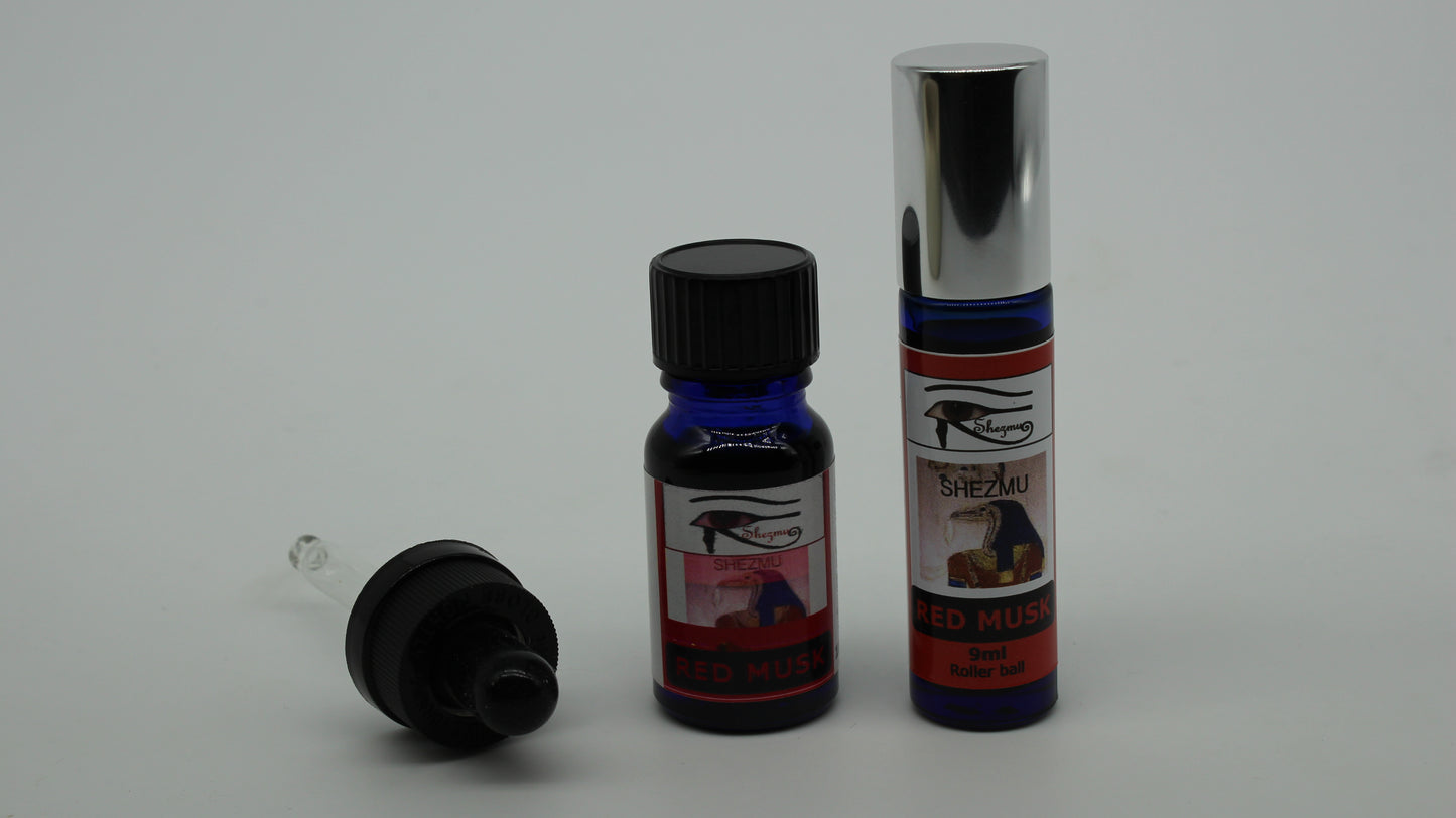 Shezmu PURE RED MUSK Egyptian Essences Oils 10ml dropper, 9ml roller. Imported from Egypt (Copy)