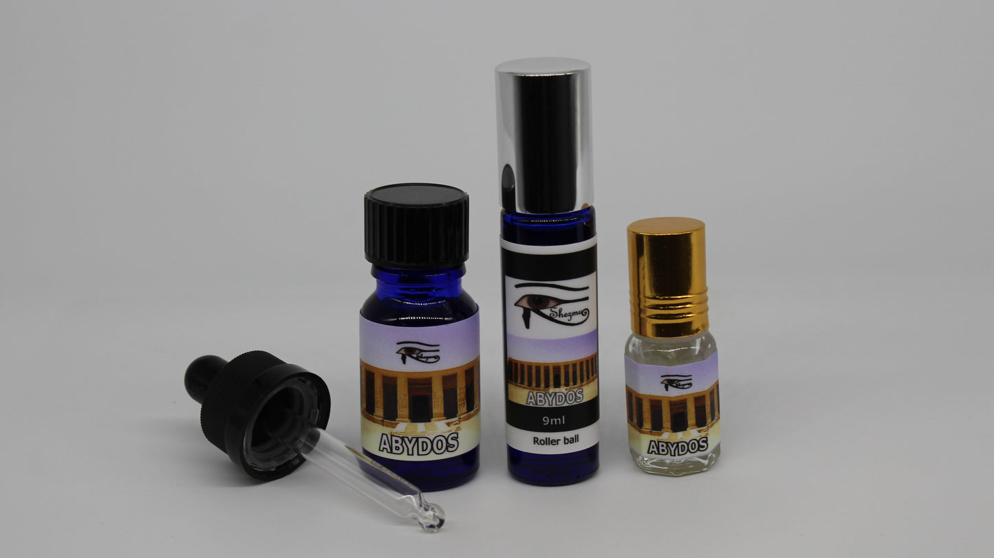 Shezmu Abydos Egyptian Oils Essences 10,9,5,2ml roll-on/dropper Egypt