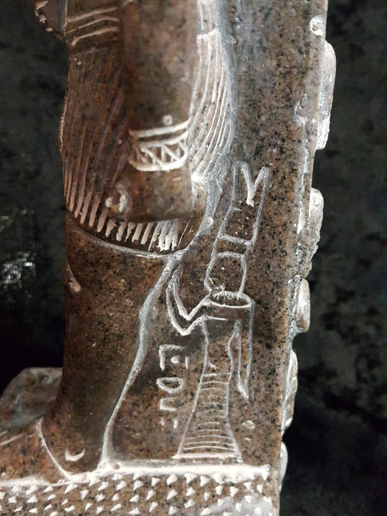 Aswan Granite Khnum  Statue Medium. Made in Egypt by Semed.