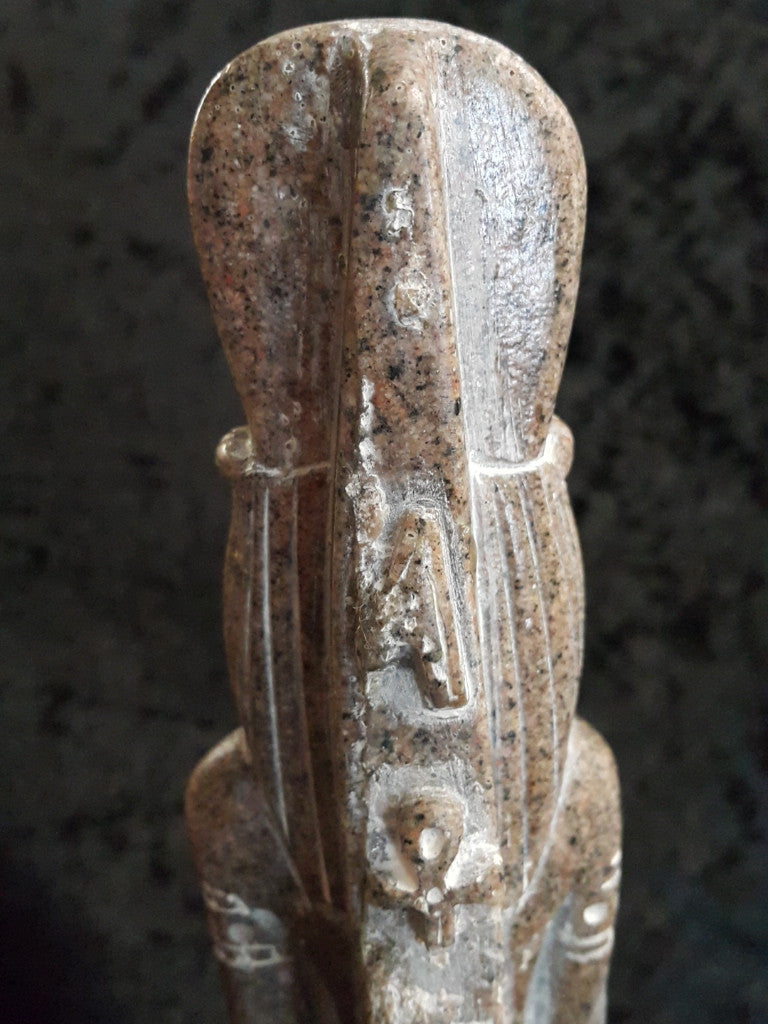 Aswan Granite Khnum  Statue Medium. Made in Egypt by Semed.