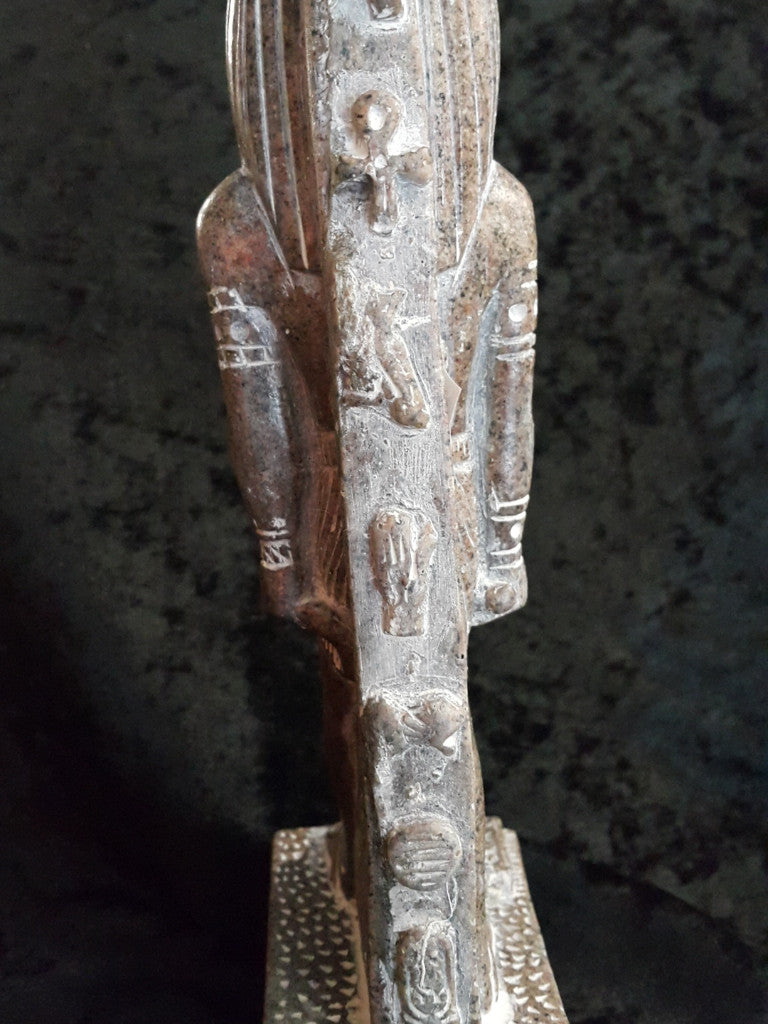 Aswan Granite Khnum  Statue Medium. Made in Egypt by Semed.