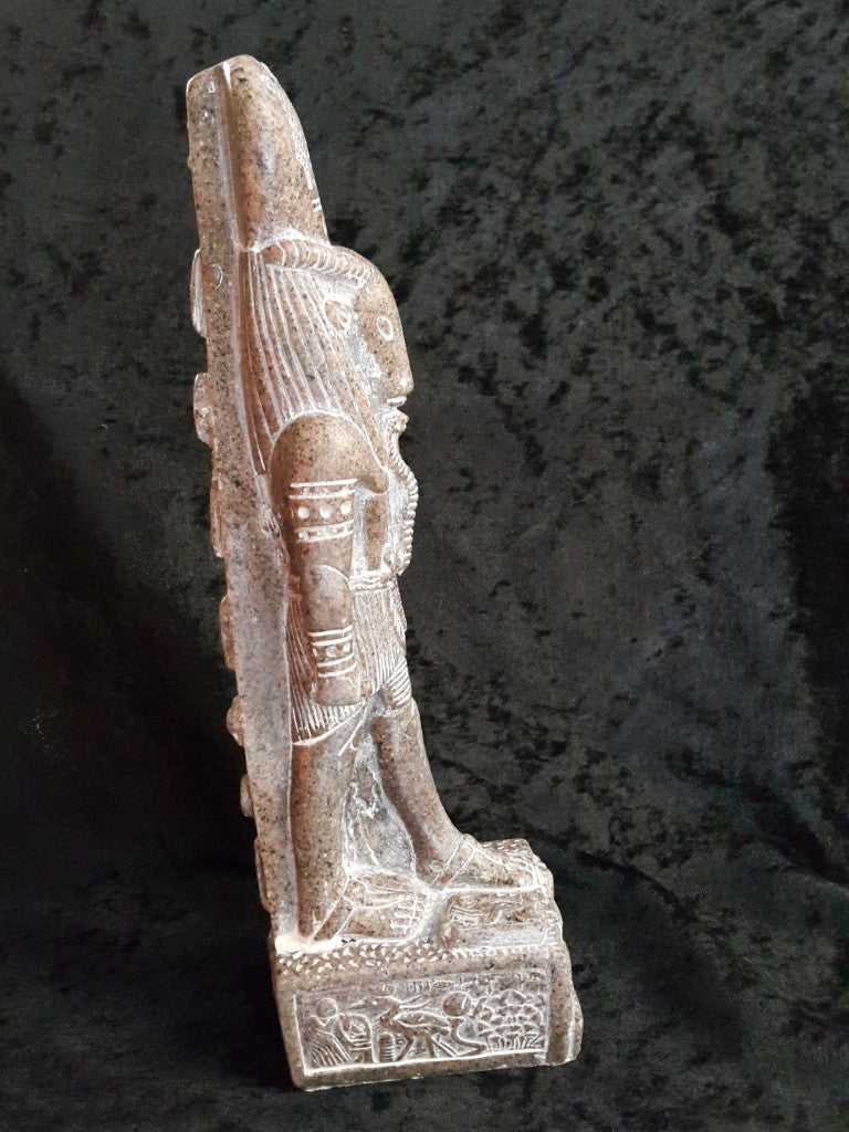 Aswan Granite Khnum  Statue Medium. Made in Egypt by Semed.