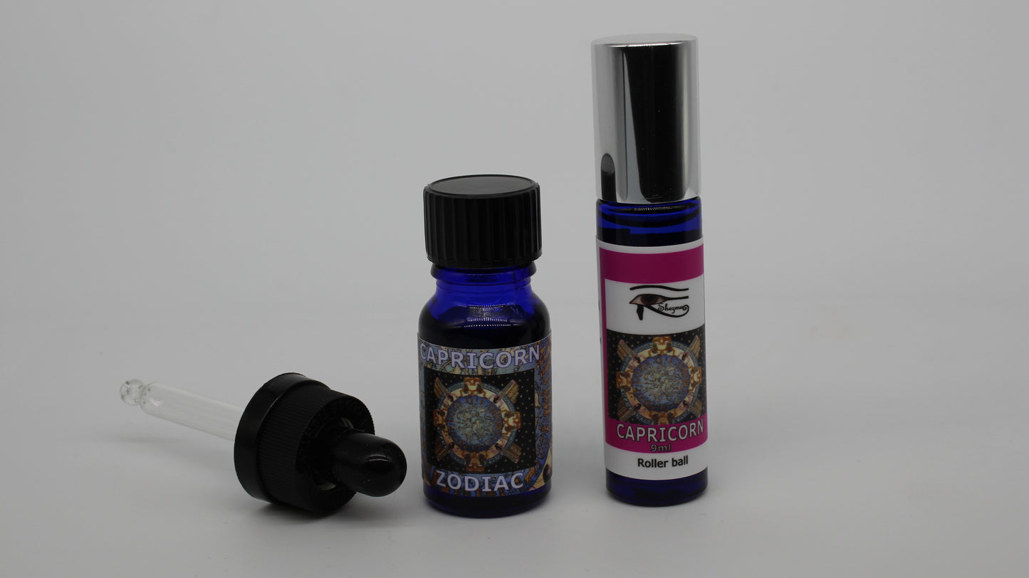 Shezmu Zodiac Collection CAPRICORN Egyptian Essences Oils 10ml dropper/9ml roller Imported from Egypt