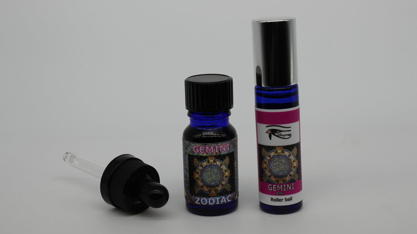 Shezmu Zodiac Collection GEMINI Egyptian Essences Oils 10ml dropper/9ml roller Imported from Egypt