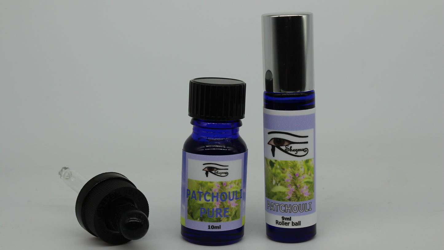 Shezmu PURE Egyptian PATCHOULI Essences Oils 10ml dropper, 9ml roller Imported from Egypt