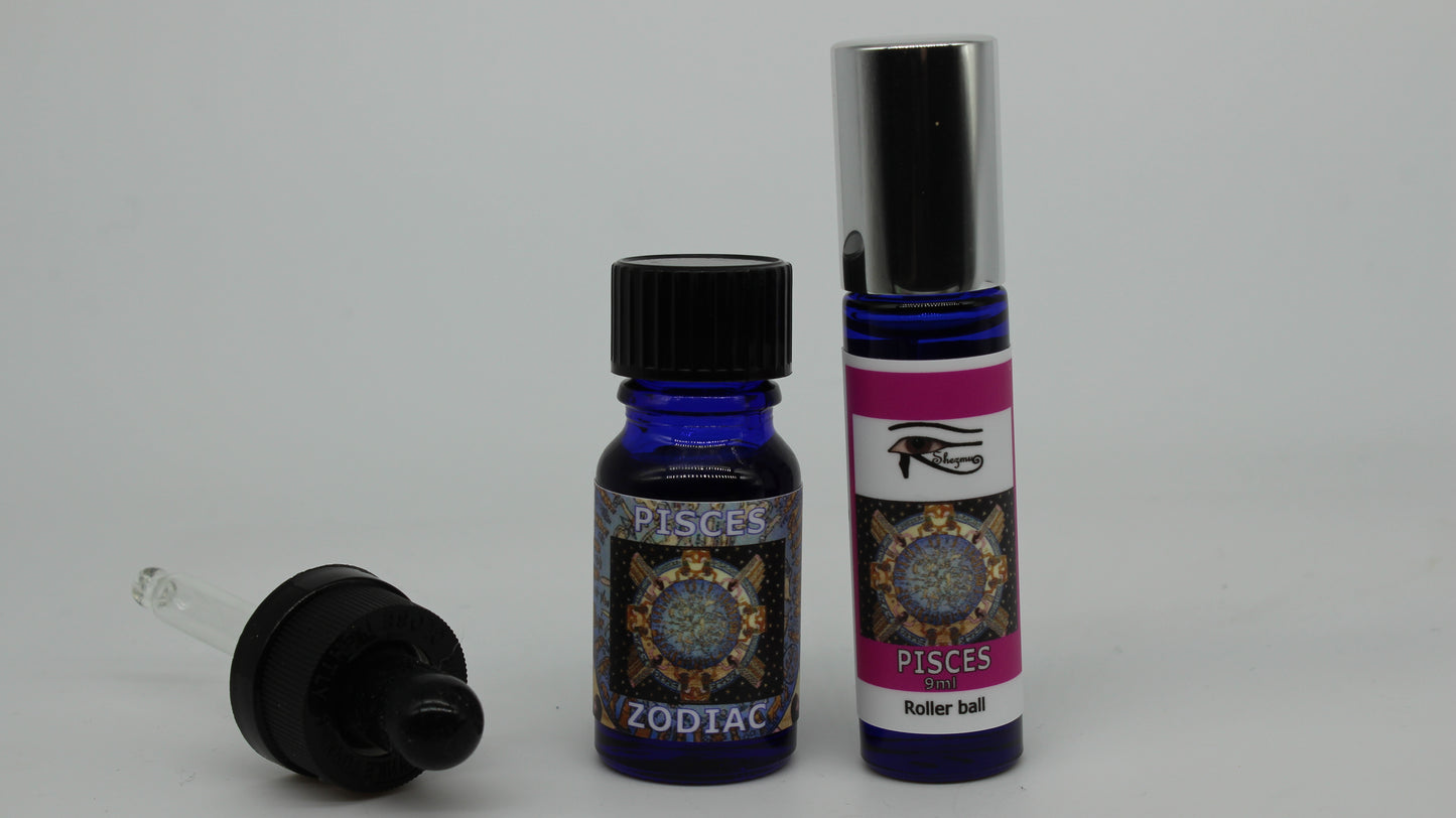 Shezmu Zodiac Collection PISCES Egyptian Essences Oils 10ml dropper/9ml roller Imported from Egypt