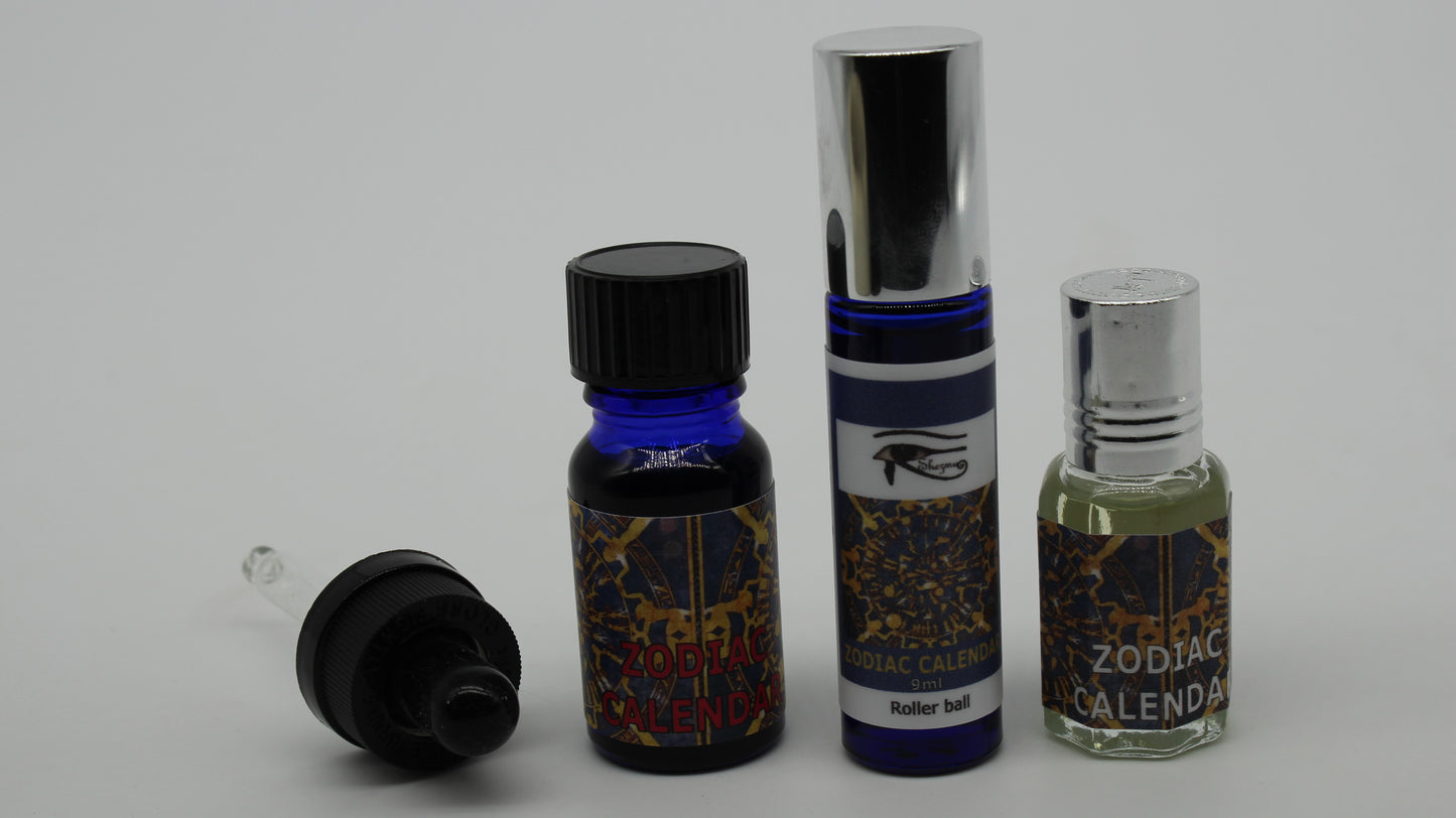 Shezmu Zodiac Collection ZODIAC CALENDAR Egyptian Essences Oils 10ml dropper/9ml, 5ml, 2ml roller Imported from Egypt
