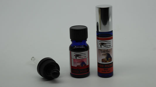 Shezmu PURE RED MUSK Egyptian Essences Oils 10ml dropper, 9ml roller. Imported from Egypt (Copy)