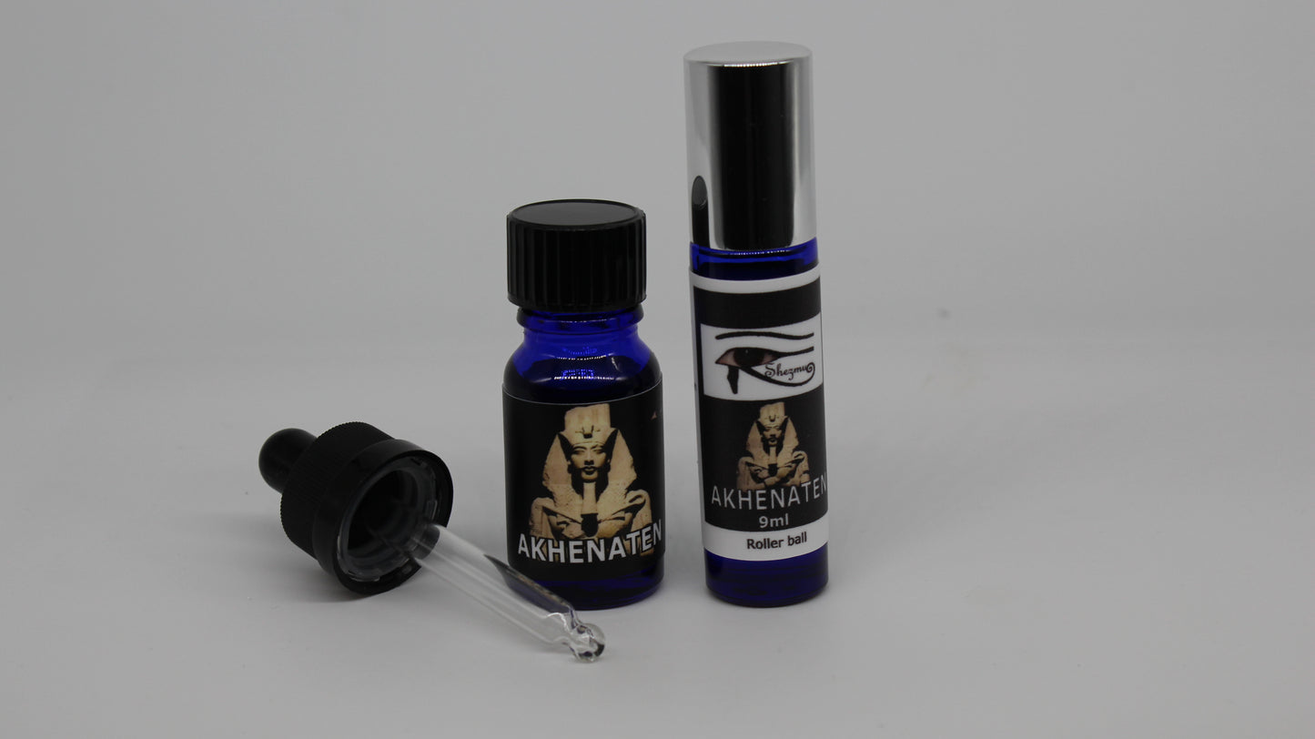 Shezmu PHARONIC Collection Akhenaten Egyptian Essences Oils 10ml dropper/9ml roll-on Imported from Egypt