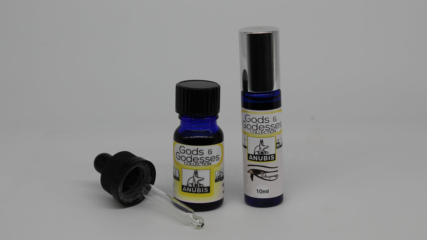Shezmu Anubis Egyptian Essences Oils 10ml dropper, 9ml roller. Imported from Egypt