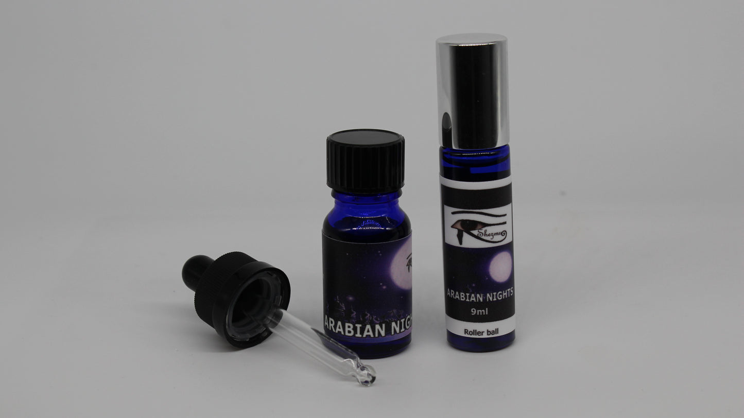 Shezmu ANCIENT EXOTIC Arabian Nights Egyptian Essences Oils 10ml dropper, 9ml roller Imported from Egypt