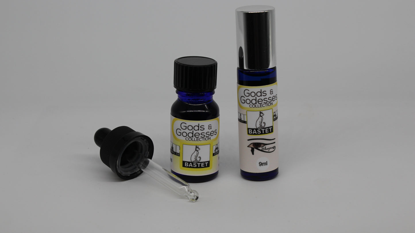 Shezmu Bastet Egyptian Essences Oils 10ml dropper, 9ml roller. Imported from Egypt