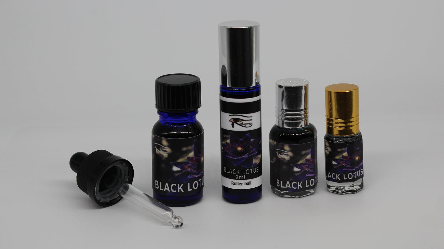 Shezmu PURE Sacred Black Lotus Egyptian Oils Essences 10,9,5,2ml Dropper/roller Egypt