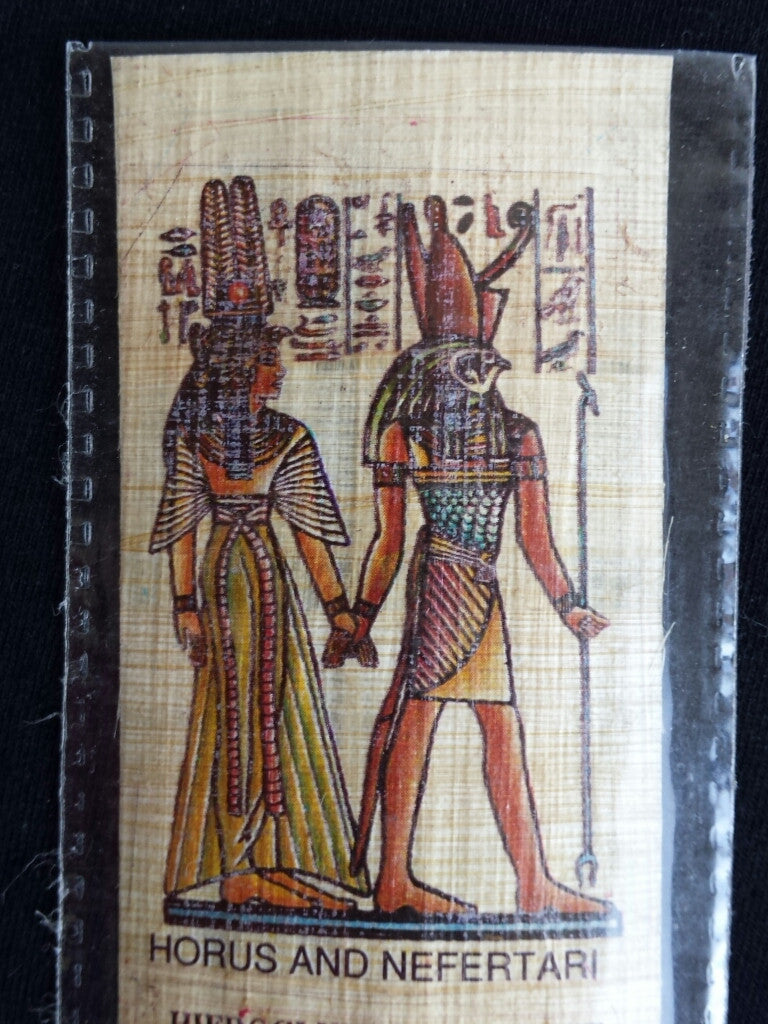 bookmark-handmade-papyrus-horus-and-nefertari-made-in-egypt