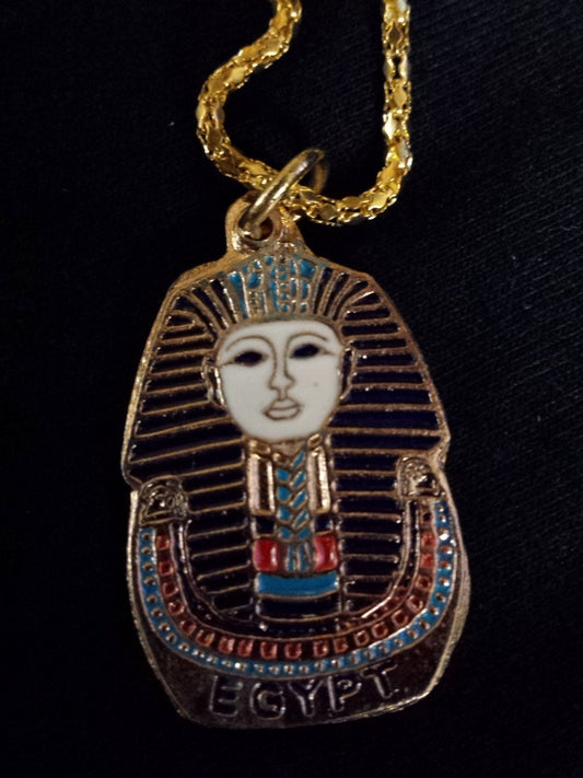 brass-and-enamel-necklace-king-tut-bust-with-chain-handmade-in-egypt