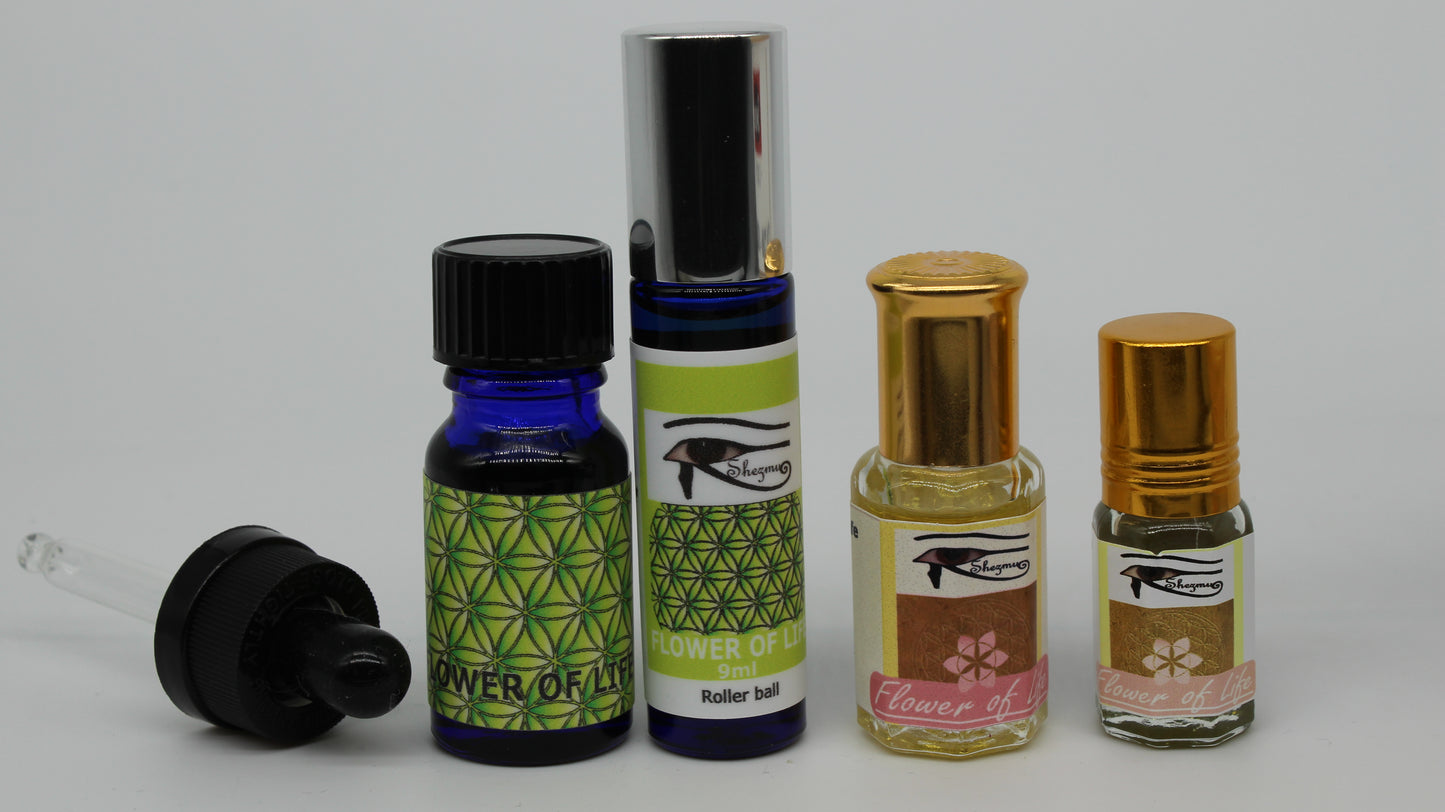 Shezmu PURE Flower of Life Egyptian Essences Oils 10ml Dropper, 9ml,5ml,2ml roller Imported from Egypt