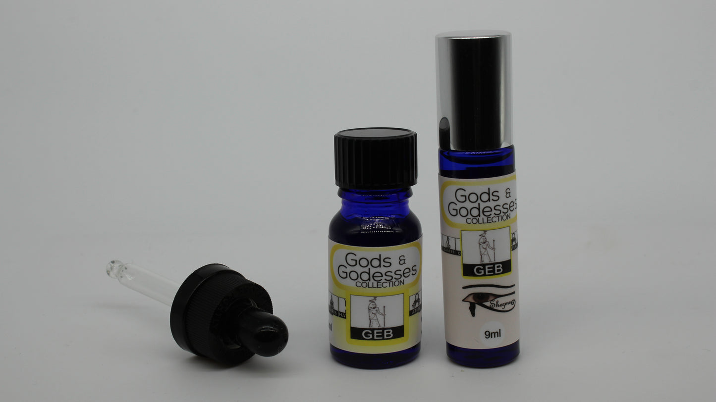 Shezmu GEB Egyptian Essences Oils 10ml dropper, 9ml roller. Imported from Egypt
