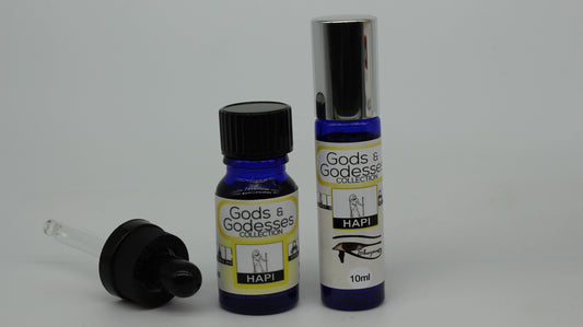 Shezmu HAPI Egyptian Essences Oils 10ml dropper, 9ml roller. Imported from Egypt