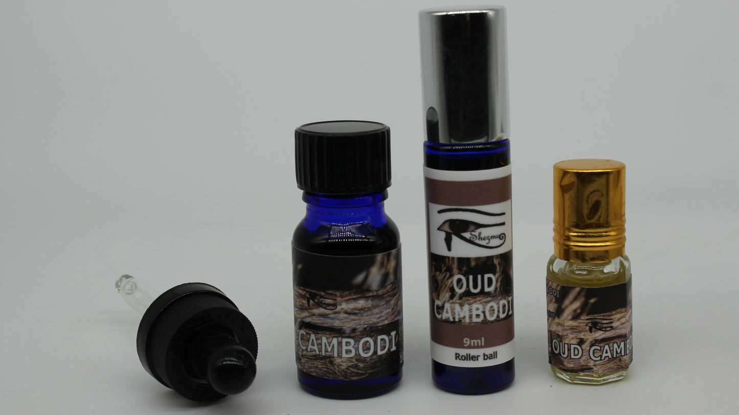 Shezmu PURE Egyptian OUD Cambodi Essences Oils 10ml dropper, 9,5,2ml roller. Imported from Egypt