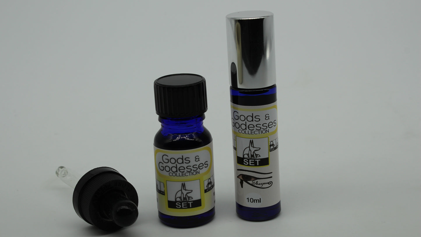 Shezmu SET Egyptian Essences Oils 10ml dropper, 9ml roller. Imported from Egypt