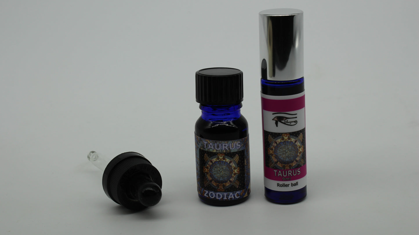 Shezmu  Zodiac Collection TAURUS  Egyptian Essences Oils 10ml dropper/9ml roller Imported from Egypt